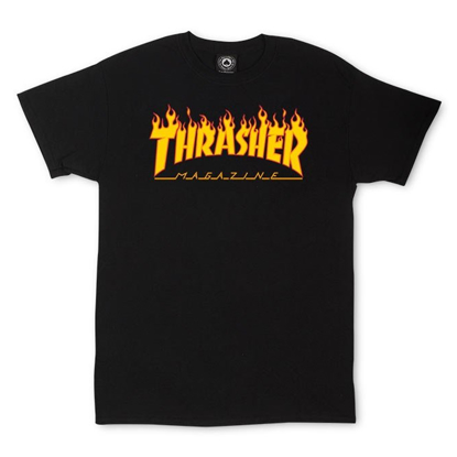 THRASHER MAGAZINE FLAME T-SHIRT BLACK L