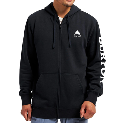 BURTON ELITE ZIP HOODIE TRUE BLACK M