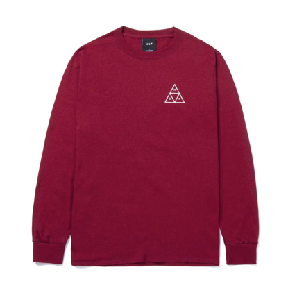 HUF ESSENTIAL TT L/S TEE CARDINAL M