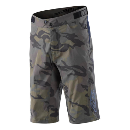 TROY LEE DESIGNS FLOWLINE SHORT NO LINER SPRAY CAMO ARMY 34