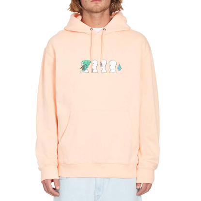 VOLCOM ED MERLIN MURRAY PULLOVER HOODIE PEACH BUD L