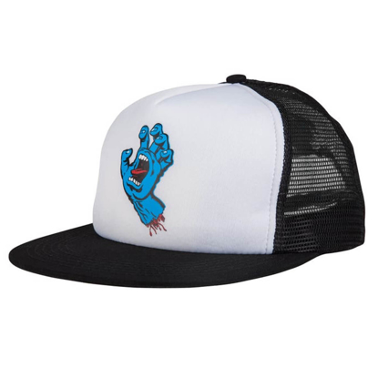 SANTA CRUZ CLASSIC HAND MESH BACK HAT WHITE/BLACK UNI