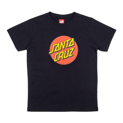 SANTA CRUZ YOUTH CLASSIC DOT T-SHIRT BLACK 12-14