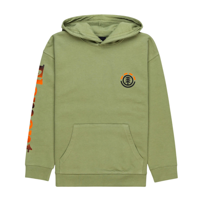 ELEMENT HILLS YOUTH PULLOVER HOODIE OIL GREEN M/12