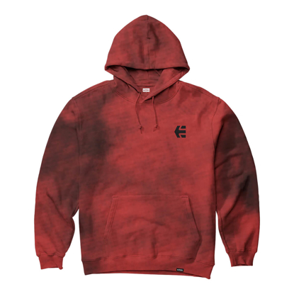 ETNIES TEAM EMBROIDERY WASH PULLOVER HOODIE RED/BLACK M