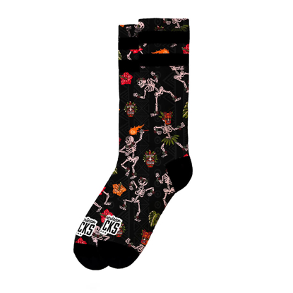 AMERICAN SOCKS DANCING SKELETONS - MID HIGH MULTI L/XL