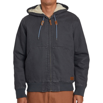 RVCA CHAINMAIL HOODED JACKET GARAGE BLUE M