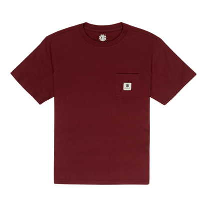 ELEMENT BASIC POCKET LABEL T-SHIRT TAWNY PORT M