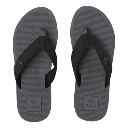 RVCA SANDBAR SANDAL CHARCOAL 44