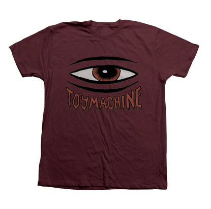 TOY MACHINE EYE MACHINE T-SHIRT MAROON L