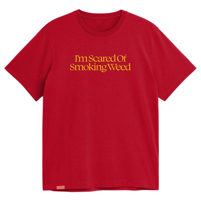 JACUZZI SCARED WEED T-SHIRT SCARLET RED M