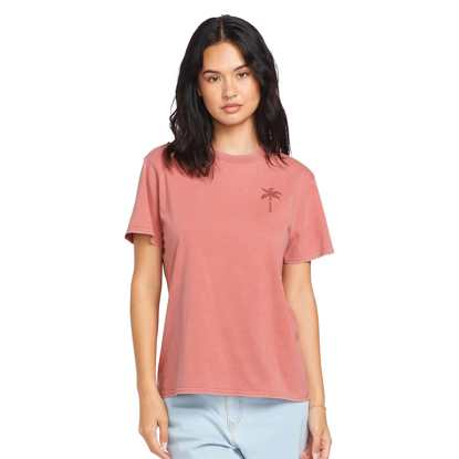 VOLCOM LOCK IT UP T-SHIRT MAUVE ROSE XS