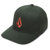 VOLCOM FULL STONE FLEXFIT HAT DARK FOREST L/XL