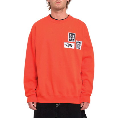 VOLCOM FA KEUTCHI CREW BRIGHT RED M