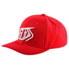 TROY LEE DESIGNS CROP CURVED SNAPBACK HAT RED / WHITE UNI