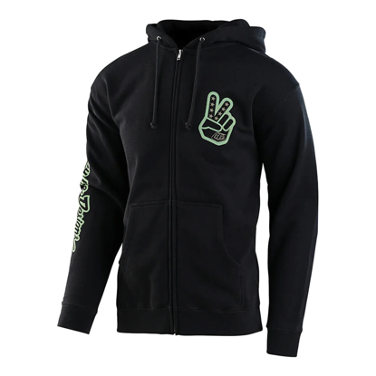 TROY LEE DESIGNS PEACE OUT ZIP UP HOODIE BLACK L