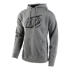 TROY LEE DESIGNS CROPPED BADGE PULLOVER HOODIE GUNMETAL HEATHER L