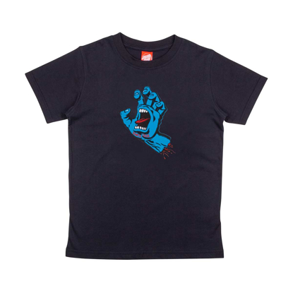 SANTA CRUZ YOUTH SCREAMING HAND T-SHIRT BLACK  6-8