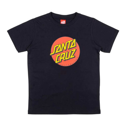 SANTA CRUZ YOUTH CLASSIC DOT T-SHIRT BLACK  6-8