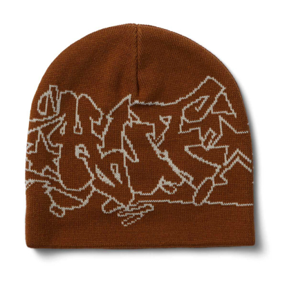 HUF OUTLINES SKULL BEANIE RUSSET UNI