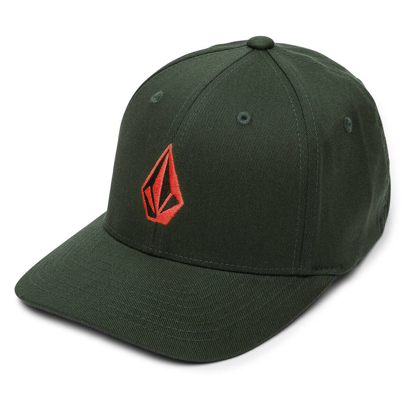 VOLCOM FULL STONE FLEXFIT HAT DARK FOREST UNI