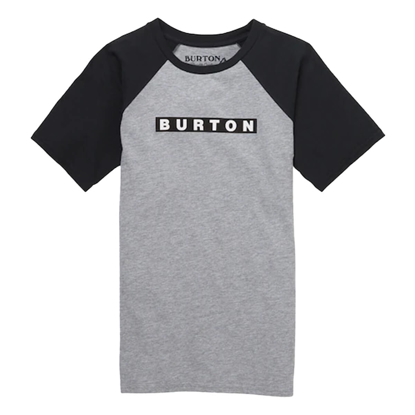 BURTON KIDS' VAULT SHORT SLEEVE T-SHIRT GRAY HEATHER S