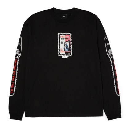 HUF DUAL CHAIN L/S T-SHIRT BLACK M