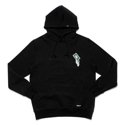 FALLEN DEATH'S EMBRACE HOODIE PULLOVER BLACK/GREEN M