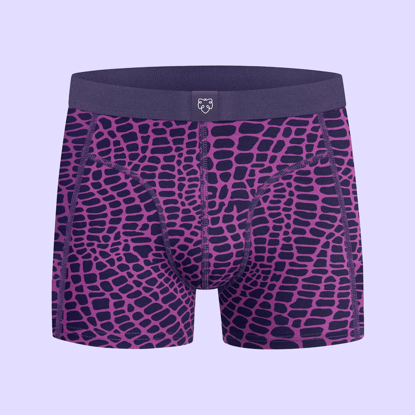 ADAM BOXER BRIEFS PURPLE CROC ASSORTED M