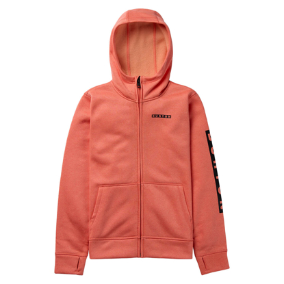 BURTON KIDS' OAK FULL-ZIP PEACH ECHO HEATHER L