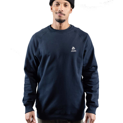 JONES SIERRA ORGANIC CREW PULLOVER STEALTH BLACK M