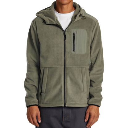 RVCA BLOCK FLEECE ZIP SAGE LEAF S