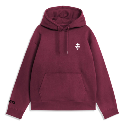 OPERA MASK EMBROIDERY PULLOVER HOOD MAROON L