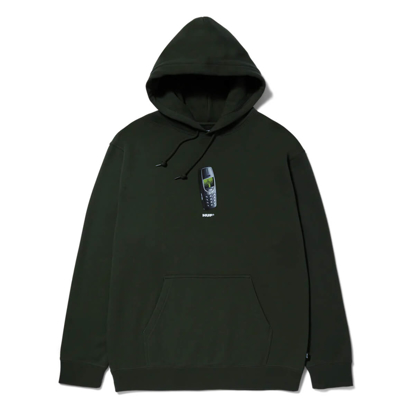 HUF MISSED CALL PULLOVER HOODIE HUNTER GREEN M