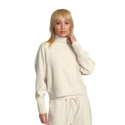 RVCA SOFIE WAFFLE MOCK NECK LATTE L/12