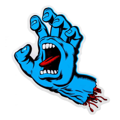 SANTA CRUZ SCREAMING HAND STICKERS BLUE UNI