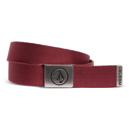 VOLCOM CIRCLE WEB BELT MERLOT UNI