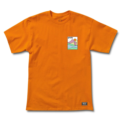 GRIZZLY GRIPTAPE ACID HIKE T-SHIRT ORANGE M