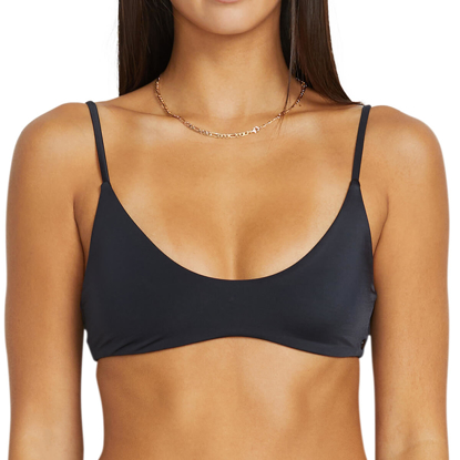 VOLCOM SIMPLY SEAMLESS CROP BLACK S