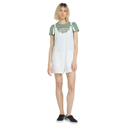 VOLCOM LIL TIE STRAP ROMPER WHITE XS