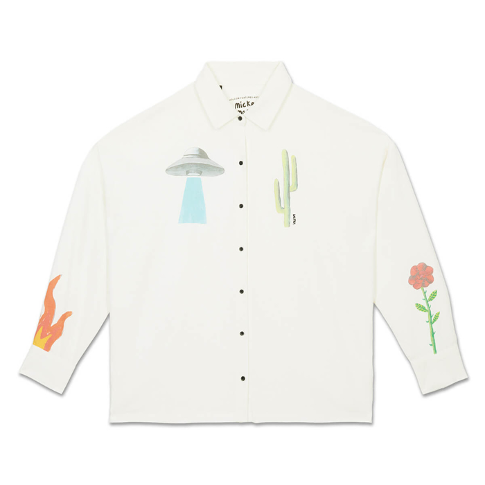 VOLCOM FA MICKEY MASON DRESS DIRTY WHITE M